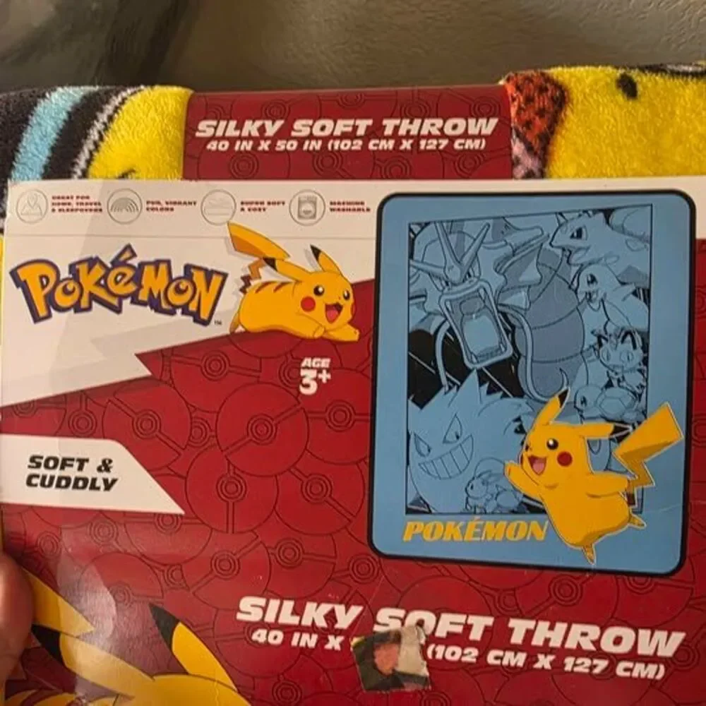 Pokemon Pikachu Silky Soft Throw Blanket 40x50in